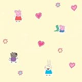 Decofun, Peppa Pig Wallpaper, Yellow