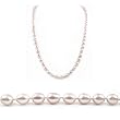 Single Strand 22 Inch 6-7mm white Oval Shape Freshwater Cultured Pearl Necklace