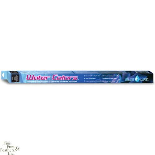 Blue Life Water Colors Aquarium Background – 48×30 Black