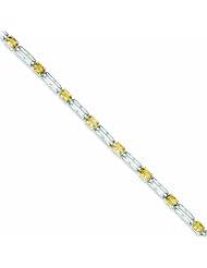 Genuine .925 Sterling Silver Citrine Bracelet 9.8 Grams . 100% Satisfaction Guaranteed.