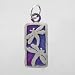 Rectangular Pretty Double Dragonfly Pendant in Sterling Silver with Patina Finish, #9153