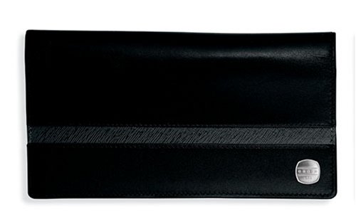 Cross Checkbook Wallet 1846 Leather Collection Ebony with Carbon Grey by Cross