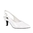 3 Inch Sexy High Heel Shoe Slingback Block Heel Shoe White Patent