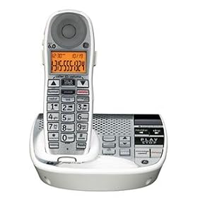 General Electric DECT6.0 Expandable Amplified Cordless Phone with Answering Machine, 29115AE1