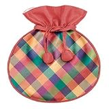 silk bag - plaid-melon