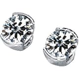 14K White Gold Created Moissanite Earring