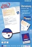 Avery Zweckform 2816 Überweisung/Zahlschein, PC-Druckerformular, inklusive Software, DIN A4, 100 Blatt