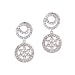 CZ Diamond Silver Drop Swirl Voile Earrings