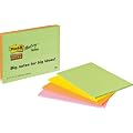Post-it Super Sticky Meeting Notes - Neon Colours Green, Pink, Orange & Ultra Yellow - 4 Pads Per Pack - 45 Sheets Per Pad - 200 mm x 149 mm