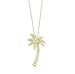 18k Gold over Silver Designer-Inspired CZ Palm Tree Pendant