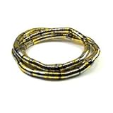 Bendy Flexible and Shapeable Snake Necklace in Silver and Yellow Tone