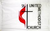 3 x 5 Feet United Methodist Church Nylon - outdoor Religious Flags Made in US.