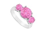 Three Stone Ruby Ring : 14K White Gold 2.50 CT TGW 31ShwEAvv9L. SL160 Three Stone Ruby Ring : 14K White Gold 2.50 CT TGW