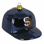 San Diego Padres 4" MLB Glass Baseball Hat Ornament (Set of 2)