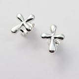 Tiffany Style Cross Earrings