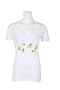 Thirty Two Cut Out V Neck Shirt White Womens Sz M