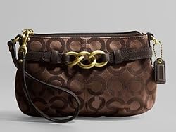 Coach Brooke Signature Capacity Wristlet Case Bag 43105 Brown