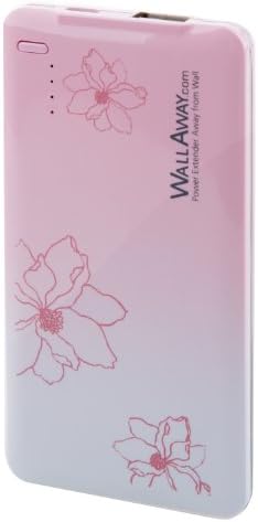 WallAway Reno 3900mah slim and light weight power bank with floral print portable battery pack for Apple: Iphone 5s, 5c, 5, 4s, 4, Ipad 4, Ipad Air, the New Ipad, Ipad Mini, Samsung Galaxy S5, S4, S3, S2, Note 3, Note 2, htc One, Evo, Droid Dna, Motorola Atrix, Droid, Google Glass, Nexus 4, Lg Optimus,smart Watch,bluetooth Speakers or Headsets and Most Other Android Smart Phones, Kindle and More Other Usb-charged Devices Devices(Pink)