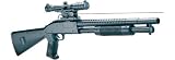 Airsoft Full Size Pump Shotgun with Laser and Scope