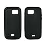 Black Soft Silicone Gel Skin Cover Case for Samsung Jet S8000 [Accessory Export Packaging]