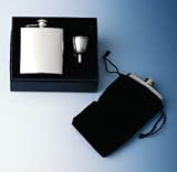 Mirror Finish Flask Gift Set with Funnel and Slip Case