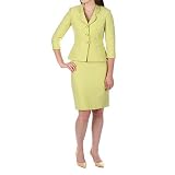 Kay Unger Green Jacquard Skirt Suit