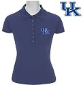 NCAA Kentucky Wildcats Ladies Royal Blue Remarkable Short Sleeve Polo