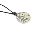 Gort, Celtic Astrology Two Sided Pewter Pendant on Cord Necklace