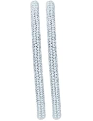 14KT White Gold 3.96 CTW Round Diamond Fashion Hoops Earrings