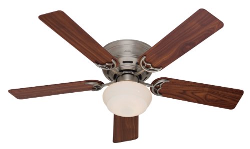 Hunter 20801 Low Profile lll Plus 52-Inch Ceiling Fan with 5-Cherry/Walnut Blades, Antique Pewter Hunter 20801 Low Profile lll Plus 52-Inch Ceiling Fan with 5-Cherry/Walnut Blades, Antique Pewter