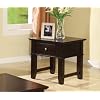 End Side Table with Drawer - Espresso Finish