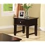 End Side Table with Drawer - Espresso Finish