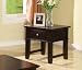 End Side Table with Drawer - Espresso Finish