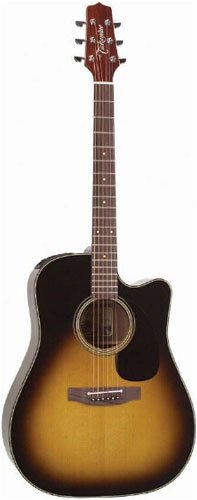 MusicalInstruments: Takamine EF340SCTBS Dreadnought Cutaway Sunburst Acoustic Electric Guitar