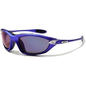 X Loop X44 Sunglasses Wrap Style UV400 Lens for Baseball, Softball, Cycling, Golf, Kayaking and All Active Sports. (Royal)