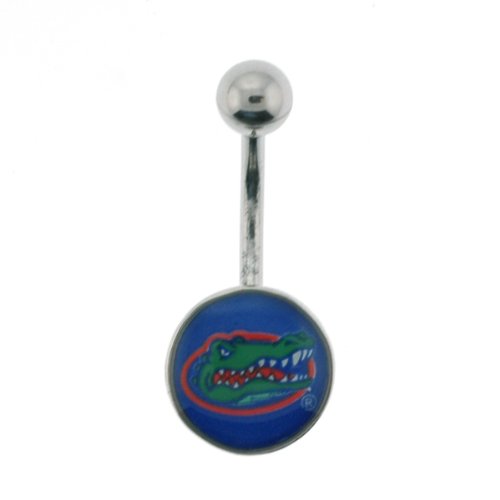 Florida Gators 316L Stainless Steel Belly Ring - 14G - 7/16 Inch Bar Length - Sold Individually