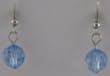 Blue Gem Cut Globes Earrings