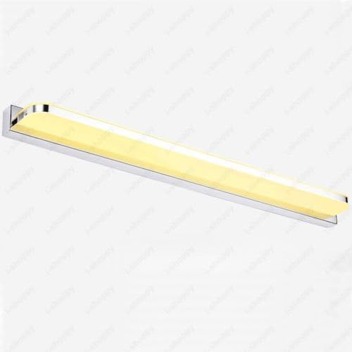 Fillet Angle Style LED Acrylic Wall Lamp Bathroom Mirror Light by PetrelKing, Waterproof Warm White Stainless Steel Wall Light Sconce (10 Watts 26 Inches)