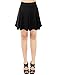 Doublju Women Soft Fabric Fit and Flared Pleated Mini Skirt with Waistband