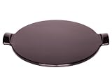 Emile Henry - 377514 - Pierre à pizza ronde - céramique Flame - coloris figue - Ø 35,5 cm