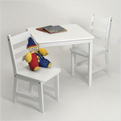 Lipper International Child's Square Table And Two Chairs - Espresso