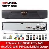 Mini 1u 8 Channel Hdmi Full CCTV NVR 8ch 1080p/720p H.264 Network Video Recorder Support CMS Onvif 2.0 System for IP Camera P2p Cloud