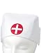 White Cotton Costume Nurse Hat Red Cross Uniform Cap