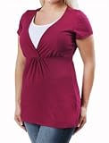 Motherhood Maternity: Short Sleeve Pull Over Double Opening Nursing Top