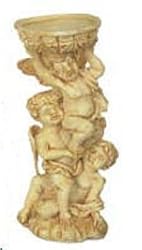 Dollhouse Miniature Aged Tan Cherub Stand