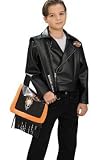 Kids Halloween Costume Boys Harley Davidson Jacket S Boys Small (3-4 years)