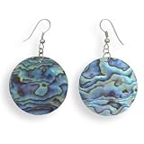 Large Abalone Shell French Wire Earrings