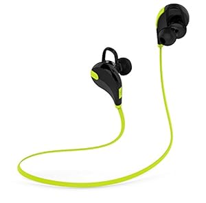 Soundpeats Qy7 V4.1 Bluetooth Mini Lightweight Wireless Stereo Sports/running & Gym/exercise Bluetooth Earbuds Headphones Headsets W/microphone for Iphone 5s 5c 4s 4, Ipad 2 3 4 New Ipad, Ipod, Android, Samsung Galaxy, Smart Phones Bluetooth Devices (Black/green)