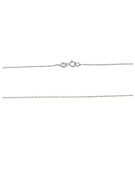 14K White Gold - 18" 0.5 MM. Rope Necklace Gold Chain