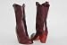 Fireback Vintage Burgundy Red Heeled Cowboy Boots